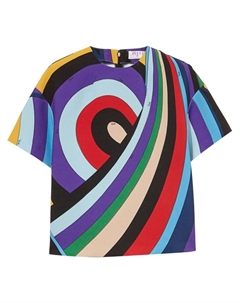 Топ с принтом Iride, синий Pucci