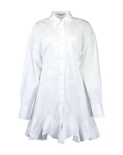 Мини-платье с рубашкой-годе, белый Stella mccartney