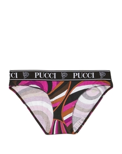 Комплект из трех трусов-брифов с логотипом, розовый Pucci