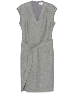 Меланжевое платье миди, серый Genny