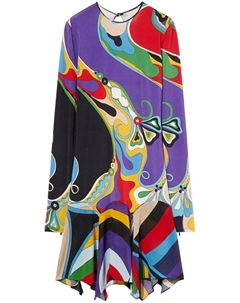 Мини-платье с принтом орхидеи, фиолетовый Pucci