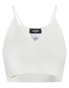 Топ с логотипом, белый Dsquared2