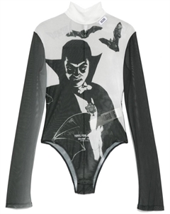 Боди с графичным принтом, черный Gcds