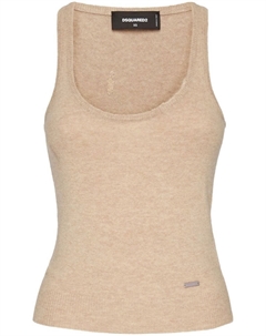 Трикотажный топ без рукавов, нейтральный цвет Dsquared2