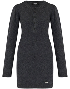 Мини-платье из тонкой шерсти, серый Dsquared2