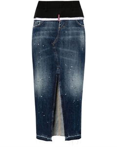 Джинсовая юбка Cut That Boy, синий Dsquared2