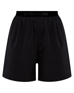 Хлопковые шорты с эластичной талией, черный Dsquared2