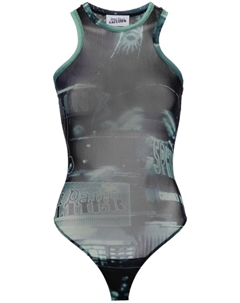 Сетчатое боди с принтом, синий Jean paul gaultier