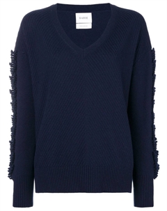 Кашемировый пуловер 'Troisieme Dimension' с V-образным вырезом, синий Barrie