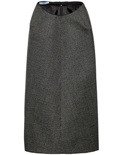 Юбка миди Mouliné, серый Prada