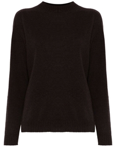 Кашемировый свитер с воротником-стойкой, коричневый Twinset