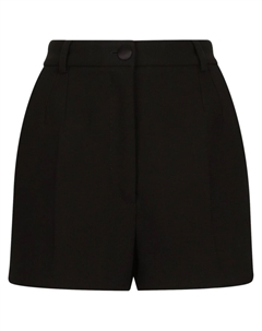 Шорты с завышенной талией и складками, черный Dolce&gabbana