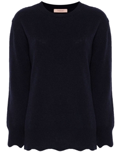 Свитер с круглым вырезом, синий Twinset