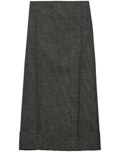 Юбка макси А-силуэта, серый Prada