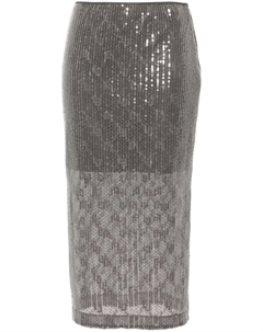 Юбка миди с пайетками, серый Liu jo