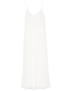 Макси-платье с цветочной аппликацией, белый Twinset