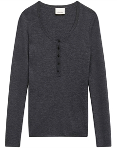 Джемпер Estine из шерсти мериноса, серый Isabel marant