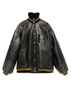 Кожаный бомбер, черный Prada