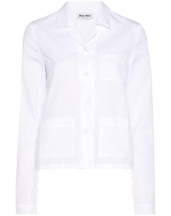 Поплиновая рубашка, белый Miu miu