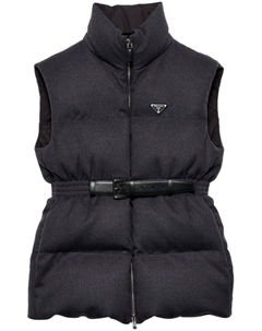 Жилет фланелевый пуховый, серый Prada