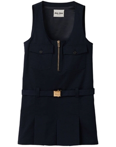 Платье мини Chino, синий Miu miu