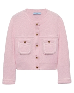 Кашемировый кардиган, розовый Prada