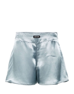 Шорты с нашивкой-логотипом, синий Miu miu