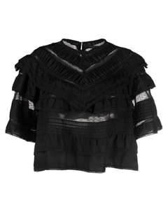 Укороченный ярусный топ Cielo, черный Isabel marant