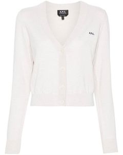 Кардиган Berenice с вышитым логотипом, нейтральный цвет A.p.c.