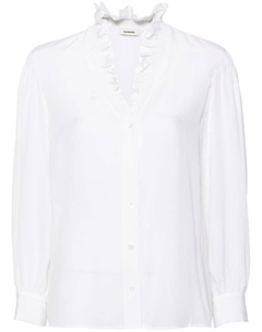 Рубашка с оборками, белый Sandro