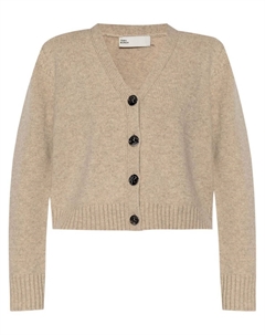 Кардиган с v-образным вырезом, нейтральный цвет Tory burch