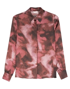 Атласная рубашка с абстрактным принтом, розовый Liu jo