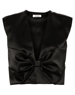 Топ с бантом, черный Sandro
