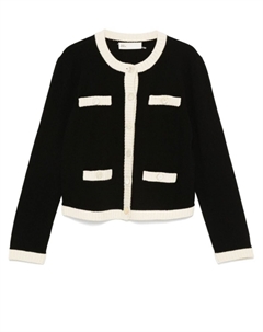 Кардиган в стиле колор-блок, черный Tory burch