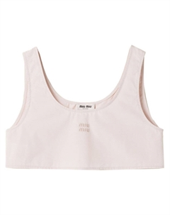 Поплиновая майка, розовый Miu miu