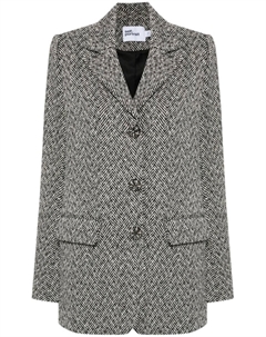 Блейзер с узором «ёлочка», черный Self-portrait