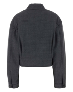 Пиджак в клетку «Принц Уэльский», серый Miu miu