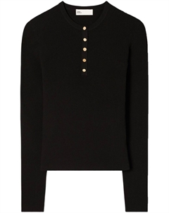 Джемпер в мелкую резинку, черный Tory burch