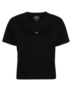 Укороченная футболка с логотипом, черный A.p.c.