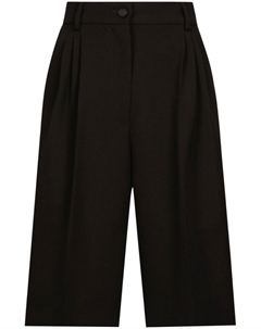 Габардиновые шорты строгого кроя, черный Dolce&gabbana