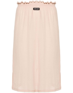 Юбка миди из джерси, нейтральный цвет Miu miu