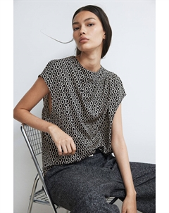 Драпированная блузка, черный H&m