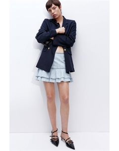 Джинсовая мини-юбка, голубой H&m