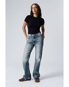 Джинсы Moon стандартного кроя со средней талией, синий Weekday