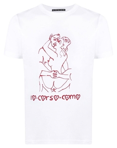 10 футболка с короткими рукавами и графичным принтом, белый Corso como