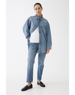 Зауженные джинсы Mom, синий H&m