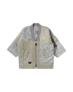 Совместно с Alpha Industries куртка унисекс, серый A bathing ape®