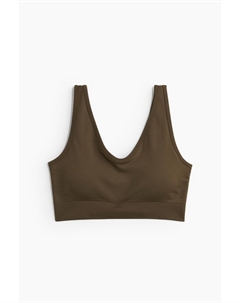 Спортивный бюстгальтер из легкой поддержки Softmove., хаки H&m