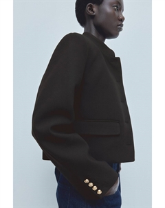 Жакет на пуговицах спереди, черный H&m