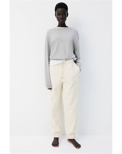 Спортивные штаны из смеси хлопка, бежевый H&m